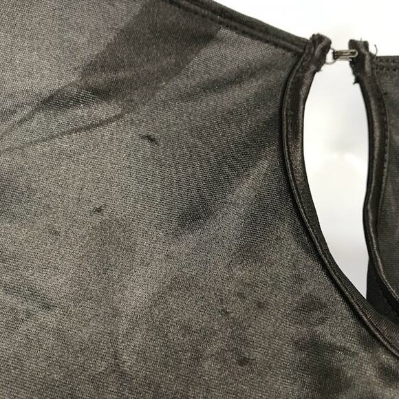 OW Intimates Sadie Bodysuit M Black Caviar Underwire Thong Ruffle Satin NWD NWT - Picture 11 of 12